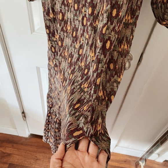 Size M Gentle Fawn Beatrice Dress Olive Glimmer EUC Holiday, Photoshoot $158 - Picture 5 of 8